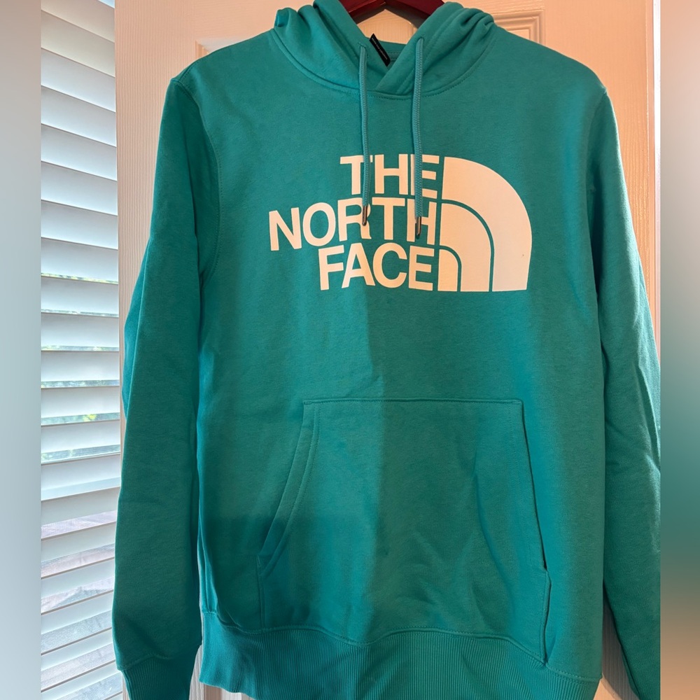 The North Face FLEECE Half Dome M HOODIE Sweatshirt LOGO Teal PULLOVER